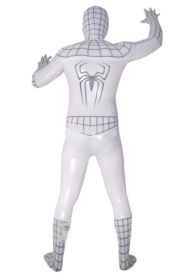 Halloween Costumes White Spiderman Zentai Suit - Click Image to Close